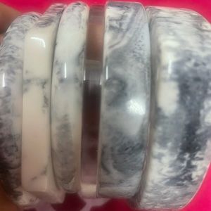 Vintage Sassy Jones bracelet bundle white marble